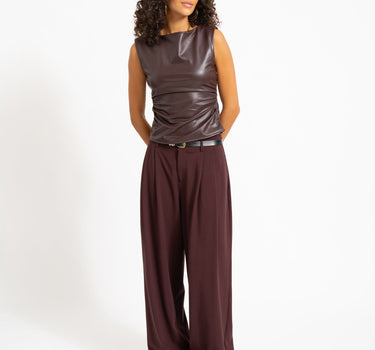 Sandy Pu Top Chocolate Plum - Things I Like Things I Love