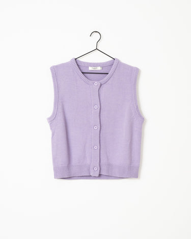 Sansa Gilet Button Lilac - Things I Like Things I Love