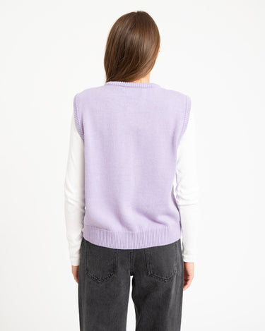 Sansa Gilet Button Lilac - Things I Like Things I Love