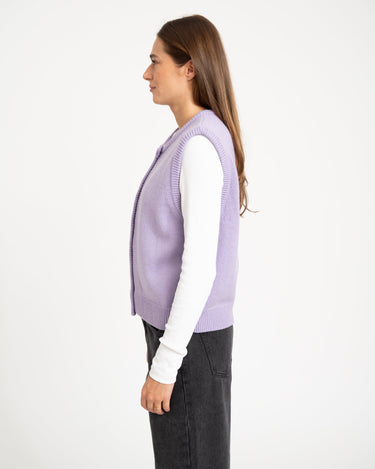 Sansa Gilet Button Lilac - Things I Like Things I Love