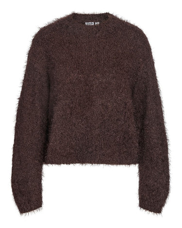 Sassy O-Neck Knit Chocolate Plum - Things I Like Things I Love