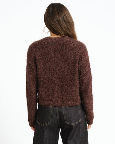 Sassy O-Neck Knit Chocolate Plum - Things I Like Things I Love