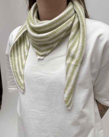 Scarf Kaia Stripe Light Green - Things I Like Things I Love