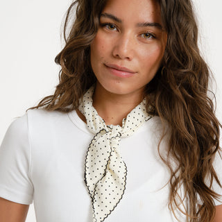 Scarf Polkadot Black White - Things I Like Things I Love