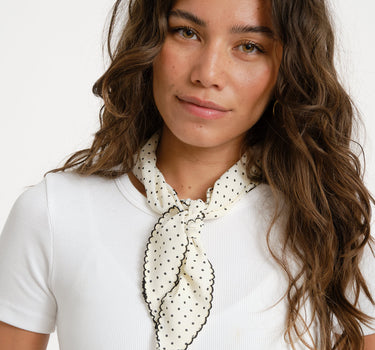 Scarf Polkadot Black White - Things I Like Things I Love