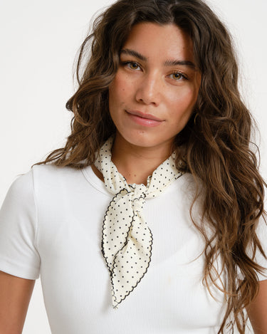 Scarf Polkadot Black White - Things I Like Things I Love