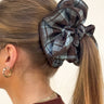 Scrunchie Checked Blue/Brown - Things I Like Things I Love