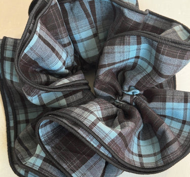 Scrunchie Checked Blue/Brown - Things I Like Things I Love