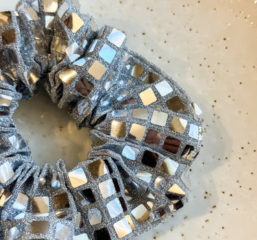 Scrunchie Disco Silver - Things I Like Things I Love