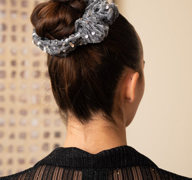 Scrunchie Glam Silver - Things I Like Things I Love