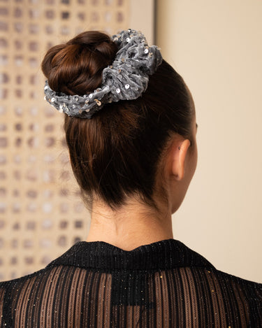 Scrunchie Glam Silver - Things I Like Things I Love