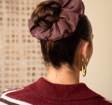 Scrunchie PU Burgundy Red - Things I Like Things I Love