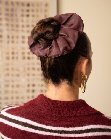 Scrunchie PU Burgundy Red - Things I Like Things I Love