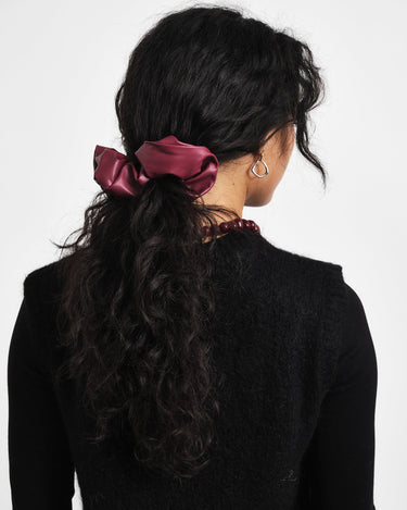 Scrunchie PU Shiny Bordeaux - Things I Like Things I Love