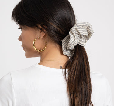 Scrunchie Summer Beige Stripe - Things I Like Things I Love
