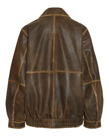 Seattle Loose Leather Jacket Chicory Coffee - Things I Like Things I Love