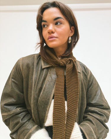 Seattle Loose Leather Jacket Chicory Coffee - Things I Like Things I Love