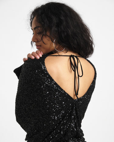 Sequin Mini Dress Black - Things I Like Things I Love
