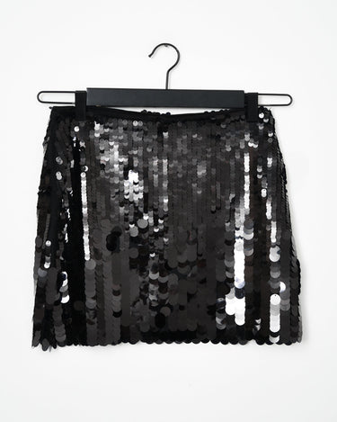 Sequin Mini Skirt Black - Things I Like Things I Love