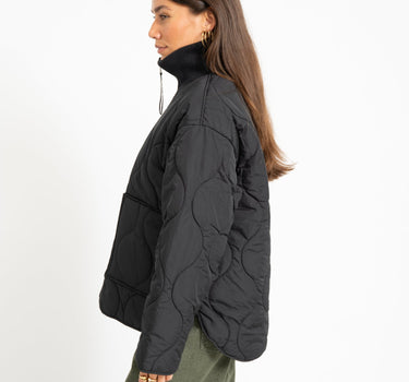 Serena Mid Quilted Jacket Black - Things I Like Things I Love