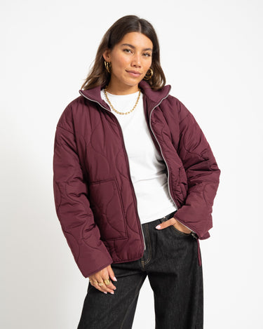 Serena Mid Quilted Jacket Winetasting - Things I Like Things I Love
