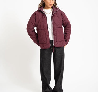 Serena Mid Quilted Jacket Winetasting - Things I Like Things I Love