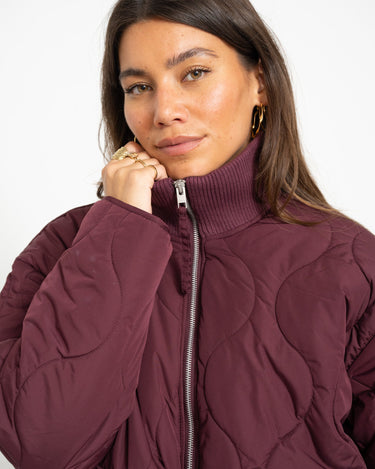 Serena Mid Quilted Jacket Winetasting - Things I Like Things I Love