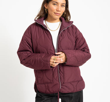 Serena Mid Quilted Jacket Winetasting - Things I Like Things I Love