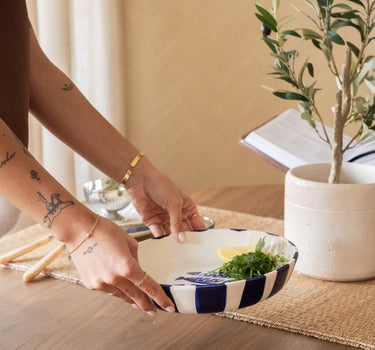 Serving Bowl Fish Ceramic Blue - Things I Like Things I Love