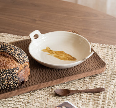 Serving Bowl Fish Ceramic Yellow - Things I Like Things I Love