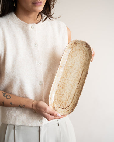 Serving Plate Mila Beige - Things I Like Things I Love