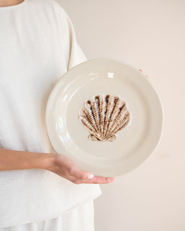 Serving Plate Shell Ceramic - Things I Like Things I Love
