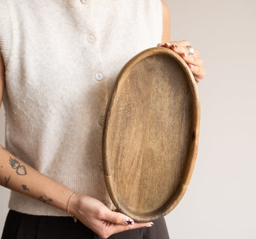 Serving Tray Oval Wood - Things I Like Things I Love