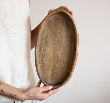 Serving Tray Oval Wood - Things I Like Things I Love