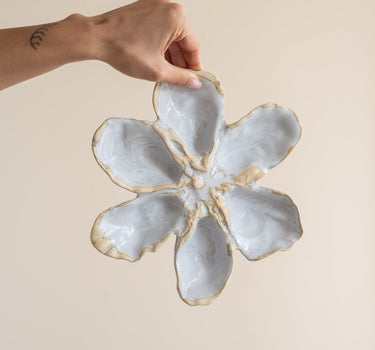 Serving Tray Oysters Flower Ivory - Things I Like Things I Love