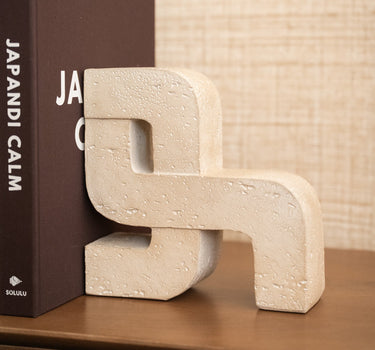 SET OF 2 - Bookend Abstract Beige - Things I Like Things I Love