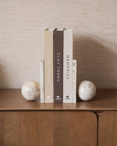 SET OF 2 - Bookend Ball Marble - Things I Like Things I Love