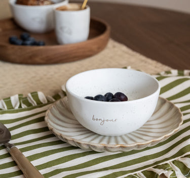 SET OF 2 - Bowl Croissant Bonjour - Things I Like Things I Love