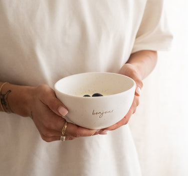 SET OF 2 - Bowl Croissant Bonjour - Things I Like Things I Love