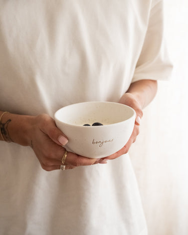SET OF 2 - Bowl Croissant Bonjour - Things I Like Things I Love