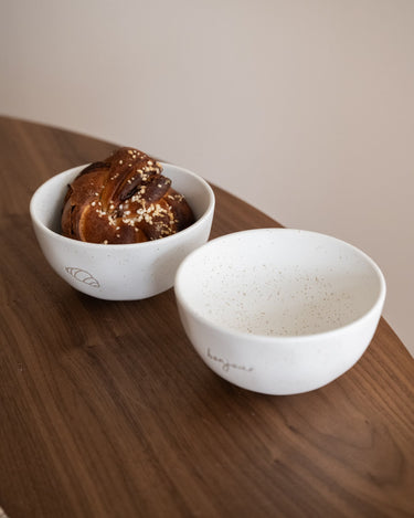 SET OF 2 - Bowl Croissant Bonjour - Things I Like Things I Love