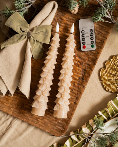 SET OF 2 - Candle LED Pinetree - Things I Like Things I Love