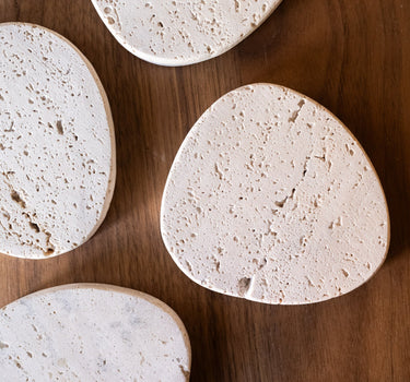 SET OF 2 - Coasters Cecile Travertine - Things I Like Things I Love