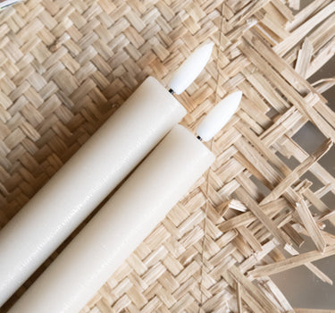 SET OF 2 - Dinner Candle Led Alira Sand - Things I Like Things I Love