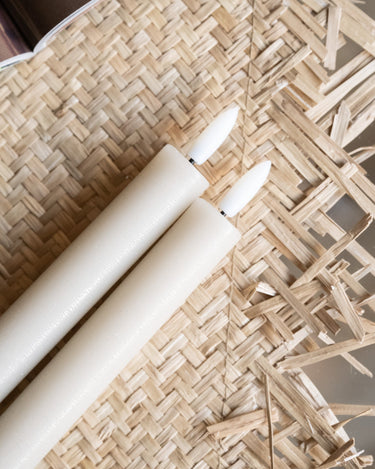 SET OF 2 - Dinner Candle Led Alira Sand - Things I Like Things I Love