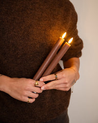 SET OF 2 - Dinner Candle Led Warm Brown - Things I Like Things I Love