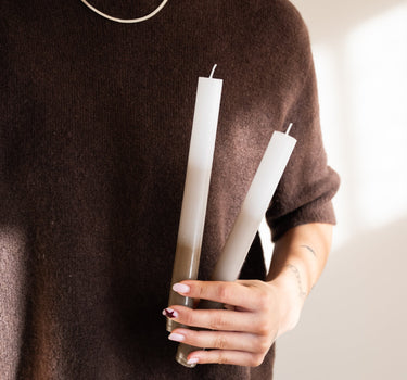 SET OF 2 - Dinner Candle Ombre Brown - Things I Like Things I Love