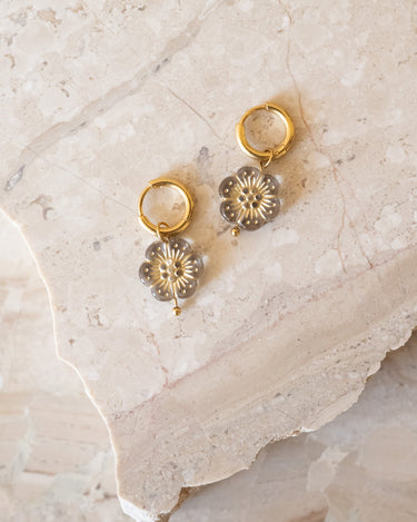 Set of 2 Earring Desert Bloom Hoop Gold - Things I Like Things I Love