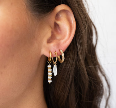Set of 2 Earring Pegasus Hoop Gold Gold - Things I Like Things I Love