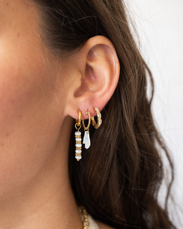 Set of 2 Earring Pegasus Hoop Gold Gold - Things I Like Things I Love